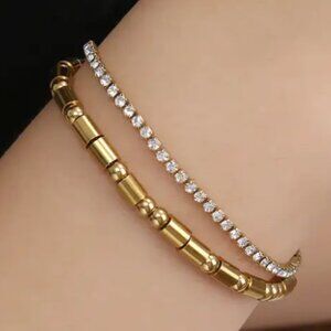 "I LOVE YOU" - Gold - Morse Code Bracelets w/Inspirational Message